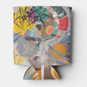 カンディンスキーの支配的な曲線抽象芸術アート絵画ズ 缶クーラー (正面)