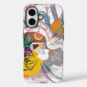 カンディンスキーの支配的な曲線抽象芸術アート絵画ズ iPhone 16ケース