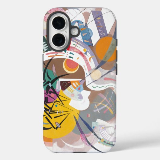 カンディンスキーの支配的な曲線抽象芸術アート絵画ズ Case-Mate iPhoneケース (裏面)