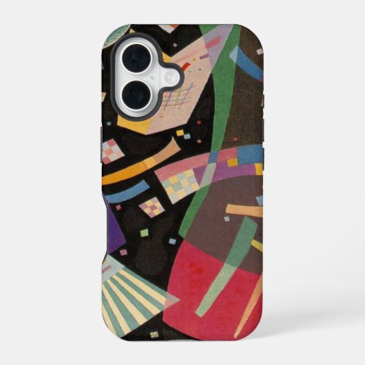 カンディンスキーの構成X抽象アート作品 iPhone 16ケース (裏面)