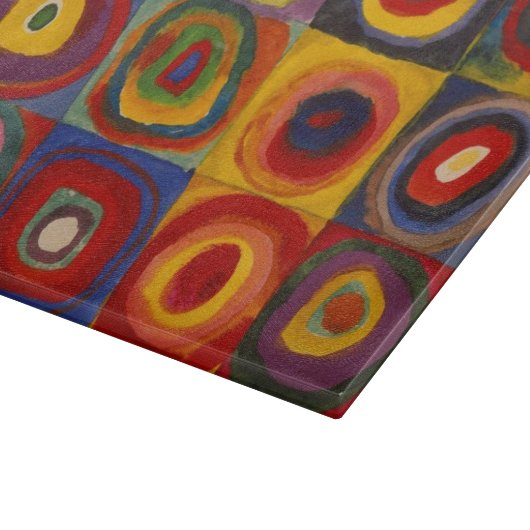 カンディンスキーの正方形を使用したキッチンカットボード カッティングボード (角)