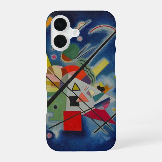 カンディンスキーの青の絵画 iPhone 16ケース (裏面)