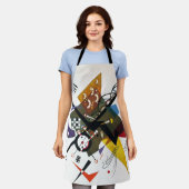 カンディンスキーオンホワイトツー絵画抽象芸術 エプロン (着用した状態)