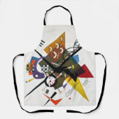 カンディンスキーオンホワイトツー絵画抽象芸術 エプロン (正面)