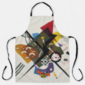 カンディンスキーオンホワイトツー絵画抽象芸術 エプロン (正面)