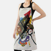カンディンスキーオンホワイトツー絵画抽象芸術 エプロン (インサイチュ)