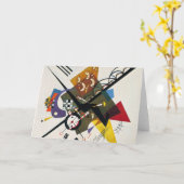 カンディンスキーオンホワイトツー絵画抽象芸術 カード (黄色い花)