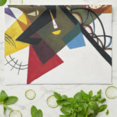 カンディンスキーオンホワイトツー絵画抽象芸術 キッチンタオル (折り畳み)