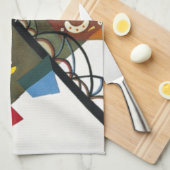 カンディンスキーオンホワイトツー絵画抽象芸術 キッチンタオル (四つ折り)