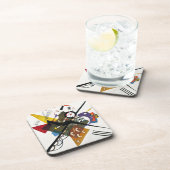 カンディンスキーオンホワイトツー絵画抽象芸術 コースター (右側)