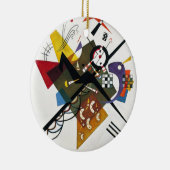 カンディンスキーオンホワイトツー絵画抽象芸術 セラミックオーナメント (右)