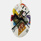 カンディンスキーオンホワイトツー絵画抽象芸術 セラミックオーナメント (右)