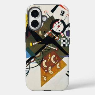 カンディンスキーオンホワイトツー絵画抽象芸術 iPhone 16ケース