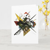 カンディンスキーオンホワイトII -抽象芸術表現主義アート カード (黄色い花)