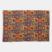 カンディンスキーカラフルクアドレート キッチンタオル (横)