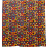 カンディンスキーカラフルクアドレート シャワーカーテン (正面)