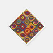 カンディンスキーカラフルクアドレート スタンダードカクテルナプキン (角)