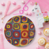 カンディンスキーカラフルクアドレート ペーパープレート (パーティー)