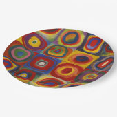 カンディンスキーカラフルクアドレート ペーパープレート (アングル)