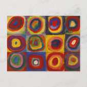 カンディンスキーカラフルクアドレート ポストカード (正面)