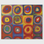 カンディンスキーカラフルクアドレート ラッピングペーパー (フラット)