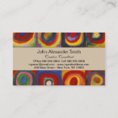 カンディンスキーカラフルクアドレート 名刺 (裏面)