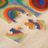 カンディンスキースクエア同心円抽象芸術アート ジグソーパズル (側面)