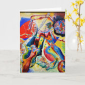 カンディンスキータブルーラタッシュルージュ カード (黄色い花)