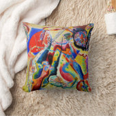 カンディンスキータブルーラタッシュルージュ クッション (ブランケット)