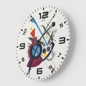 カンディンスキーブルーバウハウスアート壁時計 ラージ壁時計 (傾斜)