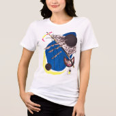 カンディンスキーブルー抽象画 - ファインアート トライブレンドTシャツ (正面)