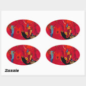 カンディンスキーミットウントゲゲン 楕円形シール (シート)