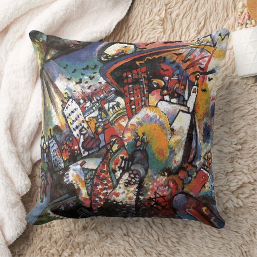 カンディンスキーモスクワIシティスケープ抽象芸術アート クッション (ブランケット)