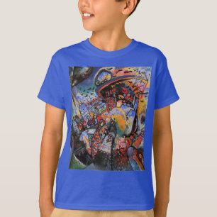 カンディンスキーモスクワIシティスケープ抽象芸術王室の深い Tシャツ
