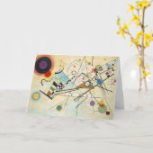 カンディンスキーモダンアブストラクト表現主義アートワーク カード (黄色い花)