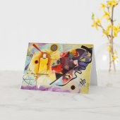 カンディンスキーモダンアブストラクト表現主義アートワーク カード (黄色い花)