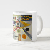 カンディンスキーモダン抽象芸術カラフルアートワーク ジャンボコーヒーマグカップ (正面右)