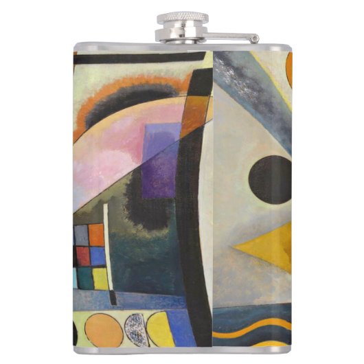カンディンスキーモダン抽象芸術カラフルアートワーク フラスク (裏面)