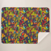 カンディンスキーモダン抽象芸術プロフェッショナル シェルパブランケット (正面(横))