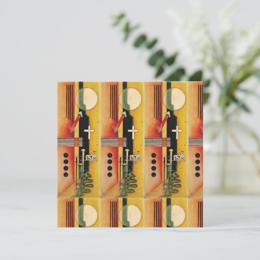 カンディンスキーモダン抽象芸術絵画のアートワーク (スタンド正面)