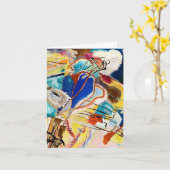 カンディンスキーモダン抽象芸術絵画のアートワーク カード (黄色い花)