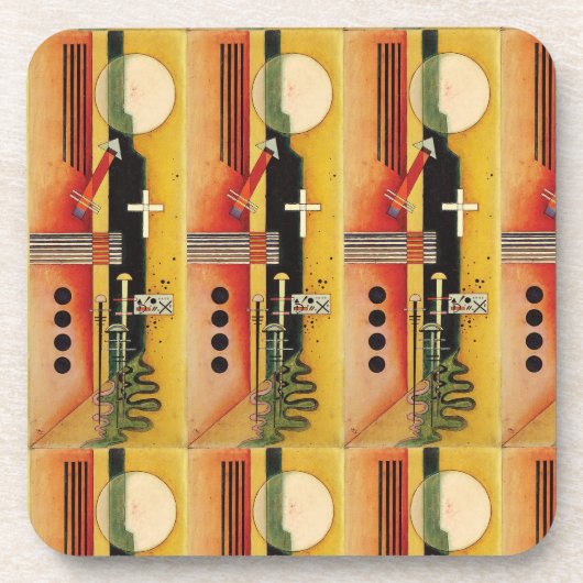 カンディンスキーモダン抽象芸術絵画のアートワーク コースター (正面)