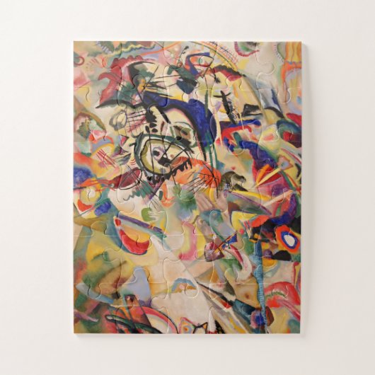 カンディンスキーモダン抽象芸術絵画のアートワーク ジグソーパズル (縦)