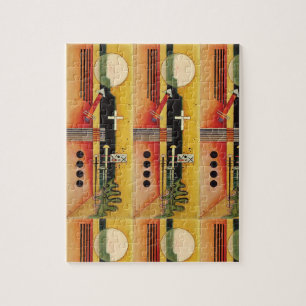 カンディンスキーモダン抽象芸術絵画のアートワーク ジグソーパズル