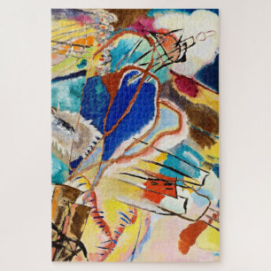 カンディンスキーモダン抽象芸術絵画のアートワーク ジグソーパズル