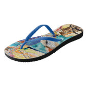 カンディンスキーモダン抽象芸術絵画のアートワーク ビーチサンダル (アングル)