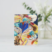 カンディンスキーモダン抽象芸術絵画のアートワーク ポストカード (スタンド正面)