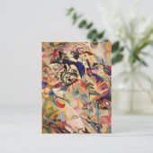 カンディンスキーモダン抽象芸術絵画のアートワーク ポストカード (スタンド正面)