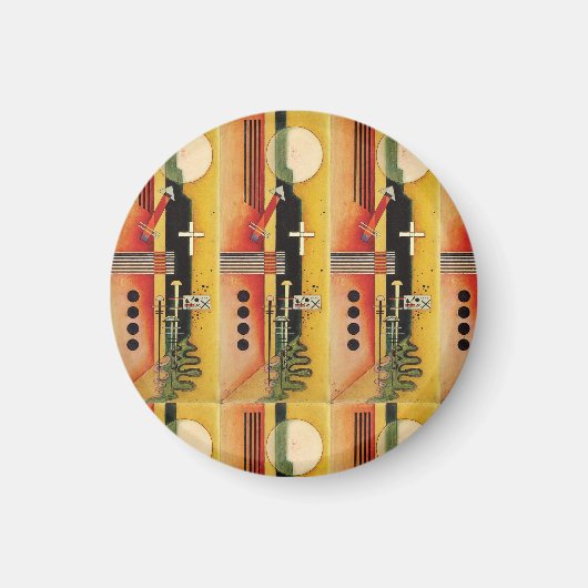 カンディンスキーモダン抽象芸術絵画のアートワーク マグネット (正面)