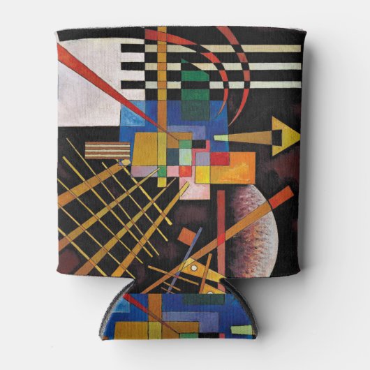 カンディンスキーモダン抽象芸術表現主義アートワーク 缶クーラー (正面)